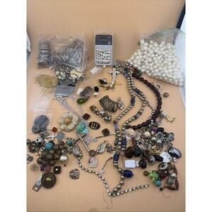 Junk broken Jewelry Lot- All Junk- All Great For Craft 1.25 Lbs mixed pieces A